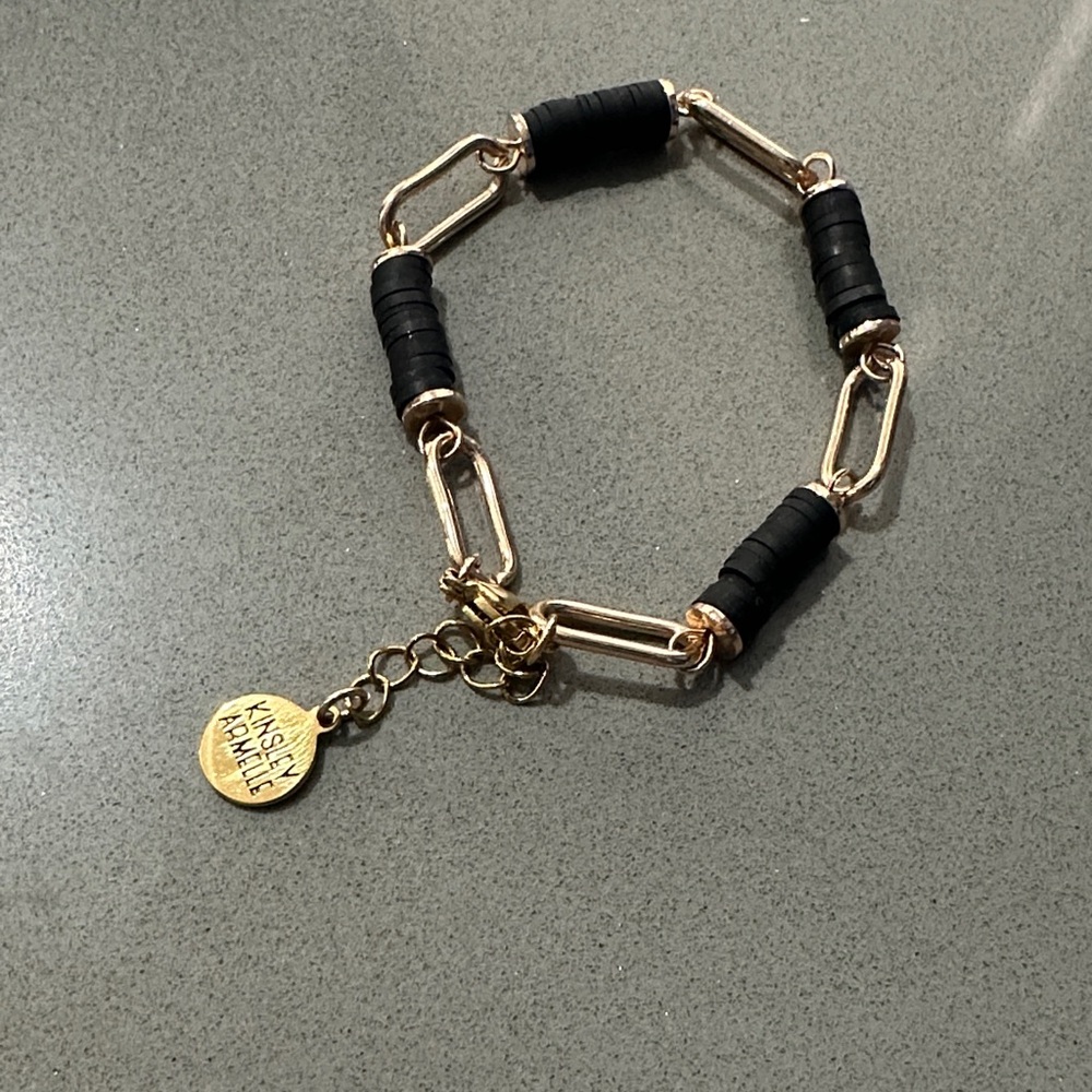 Kinsley Armelle Gold and Black Bracelet